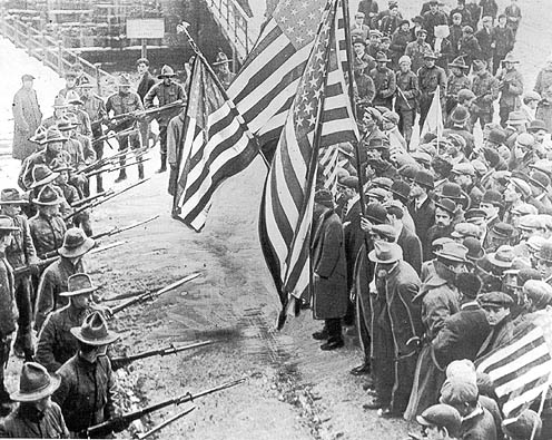 Strikers during the 1912 Lawrence Textile Strike